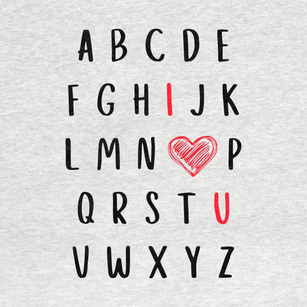 Nursery Teacher Gift Valentine Alphabet I Love You by RemyVision